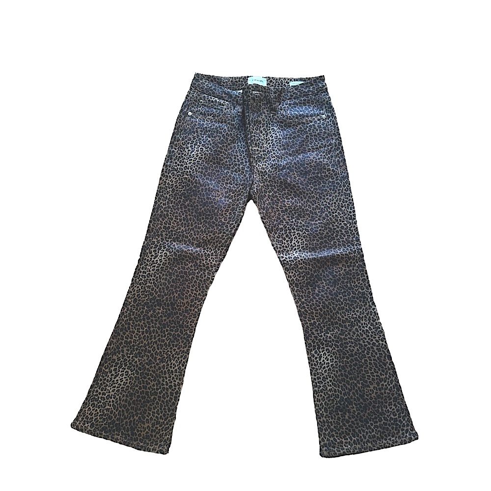 Frame Le Crop Mini Boot Cut Jeans in Leopard sz. 29